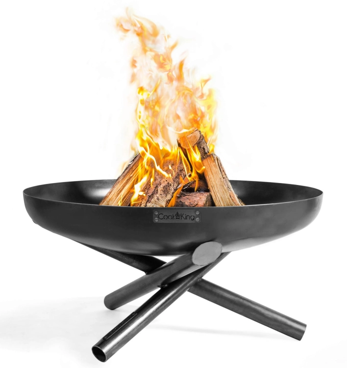 Feuerschale Indiana, schwarz mit Feuer.