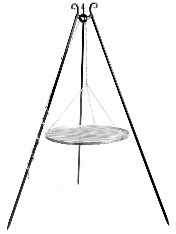 Schwenkgrill 180 cm - Grillrost aus Edelstahl 50 cm Durchmesser 50cm