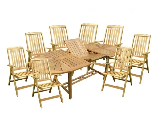 Gartenmoebel-Set Marsylia Akazienholz Klappstuehle