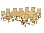 Gartenmöbel Set 10 Personen Akazie ASCOT
