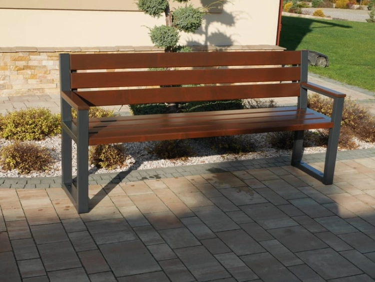 Gartenbank Holz Metall