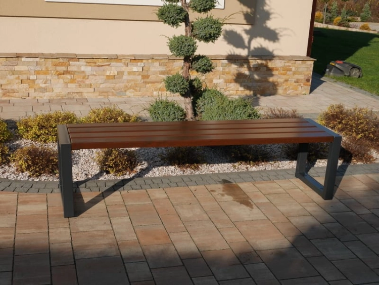 Gartenbank Modern ohne Arm- und Rueckenlehne 2