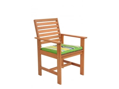 Gartensessel Holz Casablanca mit grauen Kissen Mercurius Berlin