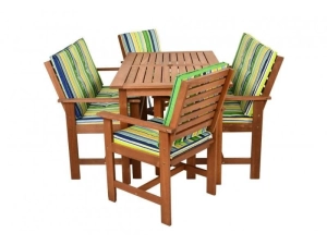 Gartenset Holz mit Auflagen Casablanca