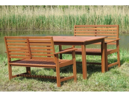 Gartenset Casablanca Tisch mit  Cendol-Kissen Auflagen Ohne Auflagen