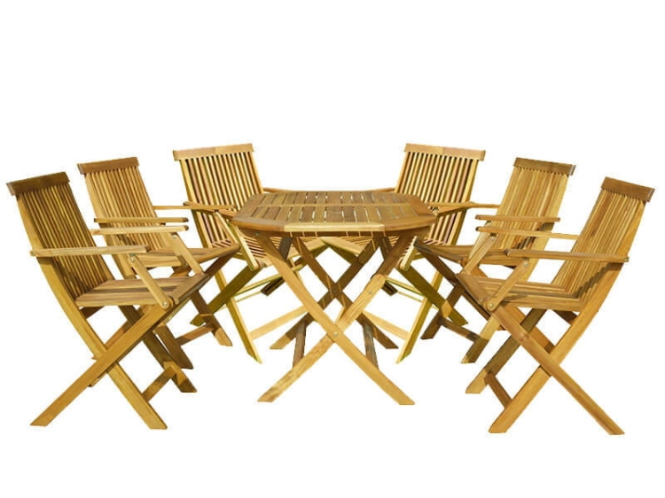 Gartenmoebel-Set Oxford klappbar Akazienholz 6-Sitzer