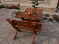 Nahaufnahme der Premium-Outdoor-Stoffe des exklusiven Sets.
