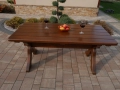 Großer Holztisch Terrasse 160x76 Erlenholz Walnuss Mercurius Berlin