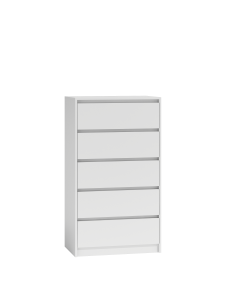 Kommode 5 Schubladen höhe 124CM KARO K5 WEISS