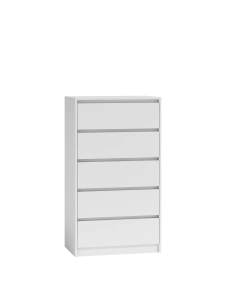 Kommode 5 Schubladen höhe 124CM KARO K5 WEISS