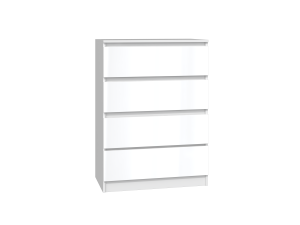Kommode 4 Schubladen M4 GLÄNZEND WEISS