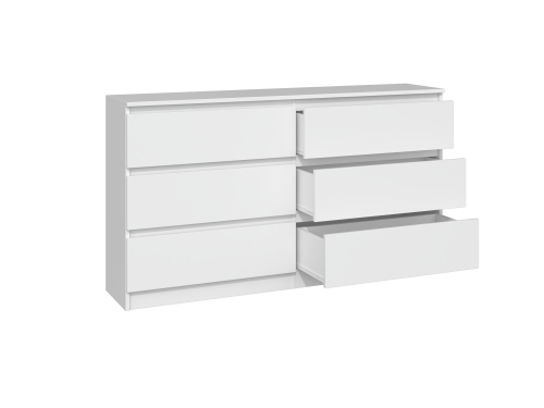 Kommode MALWA M6 140 weiss 6 Schubladen 2