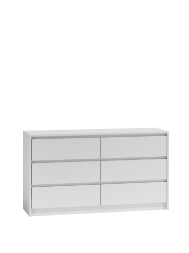 Kommode KARO K120 weiss 6 Schubladen