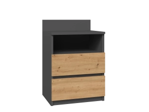 Nachttisch MALWA M1 - ANTHRAZIT / EICHE ARTISAN