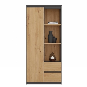 Büro Tür Regal RS-80 BILY Anthrazit Eiche Artisan