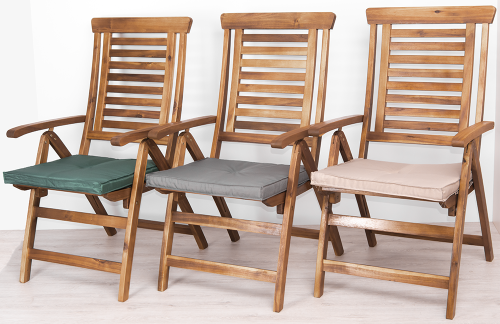 Auflagen klein Sitzkissen Gartenstuhl Grau Gruen Beige