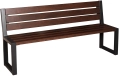 Moderne Gartenbank mit ergonomischer Rückenlehne in Anthrazit.