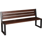 Gartenbank mit Rückenlehne modern Erle