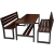 Balkonmöbel Set Holz – klappbarer Tisch und zwei Stühle für kleine Balkone.