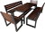 Minimalistische Outdoor Sitzgruppe 8 Personen Holz Metall