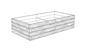 Beton Gemüsegarten "halbstamm" form 1 Typ H-54cm