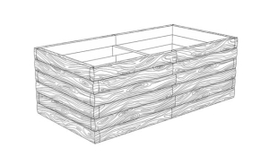 Beton Gemüsegarten "halbstamm" form 1 Typ H-81cm