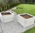 Hochbeet Beton quadratisch Holzbrett-Optik 128x128x58 3
