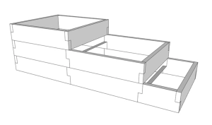 Beton Gemüsegarten „Brett“ Form 27 Typ T – abgestuft