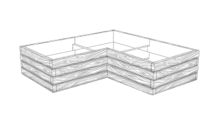 Beton Gemüsegarten "halbstamm" form 2 Typ H-54cm