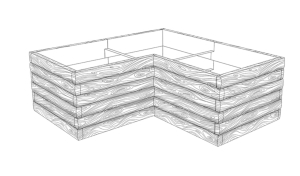 Beton Gemüsegarten "halbstamm" form 2 Typ H-81cm
