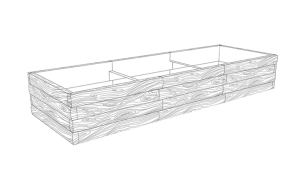 Beton Gemüsegarten "halbstamm" form 3 Typ H-54 cm