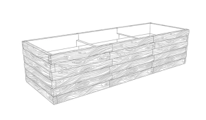Beton Gemüsegarten "halbstamm" form 3 Typ H-81 cm