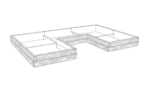 Beton Gemüsegarten "halbstamm" form 4 Typ H-27 cm