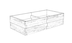 Beton Gemüsegarten "Travertin"  form  1 Typ H-58 cm