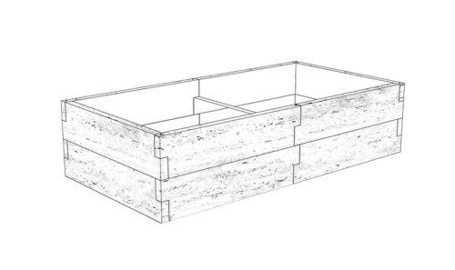 Hochbeet Beton Travertin Form 1 58 cm Travertin-Optik