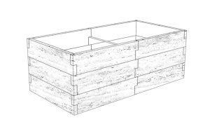 Beton Gemüsegarten "Travertin"  form  1 Typ H-86 cm