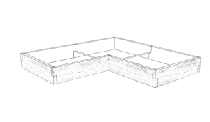 Beton Gemüsegarten "Travertin"  form  2 Typ H-29 cm