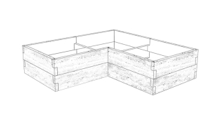 Beton Gemüsegarten "Travertin"  form  2 Typ H-58 cm