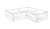 Hochbeet Beton Travertin Form 2 58 cm Travertin-Optik