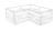 Hochbeet Beton Travertin Form 2 86 cm Travertin-Optik
