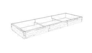 Beton Gemüsegarten "Travertin"  form  3 Typ H-29 cm