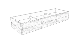 Beton Gemüsegarten "Travertin"  form  3 Typ H-58 cm