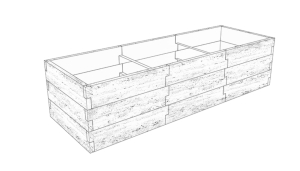 Beton Gemüsegarten "Travertin"  form  3 Typ H-86 cm