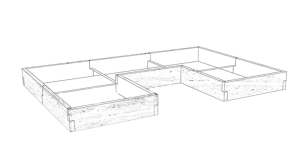 Beton Gemüsegarten "Travertin"  form  4 Typ H-29 cm