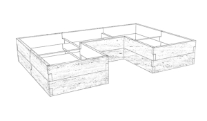 Beton Gemüsegarten "Travertin"  form  4 Typ H-58 cm
