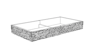  Beton Gemüsegarten "Stein"  form  1 Typ H-30 cm