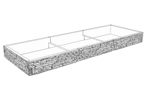  Beton Gemüsegarten "Stein"  form  3 Typ H- 30 cm