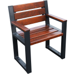 Gartenstuhl Holz Metall modern