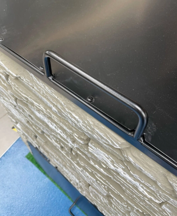 Dreikammer-Komposter Beton Holzbrett-Optik 2