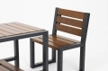 Bistro Set Berlin aus Metall und Erlenholz - Möbel Mercurius
